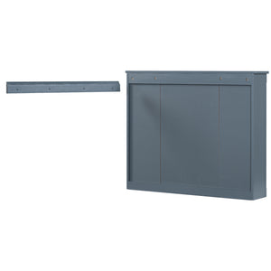 English Elm 36'' Bathroom Vanity with Sink and Mirror Cabinet, Modern MDF & Solid Wood Design, Ceramic Top, Soft-Close Doors Blue SW000115AAC-1
