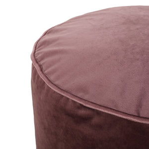 English Elm Shimon Velvet Cylinder Pouf Ottoman for Living Room or Bedroom — Plush Polystyrene Fill, 200 lb Capacity Pink B181P162896