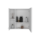 English Elm Medicine Cabinet Prague, Four Internal Shelves, Single Door, White Finish