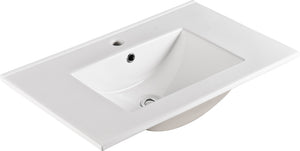 English Elm 30 30 Inch Bathroom Vanity Base with Double Doors, Engineered Wood Cabinet, Modern Minimalist Storage White W1972P164376