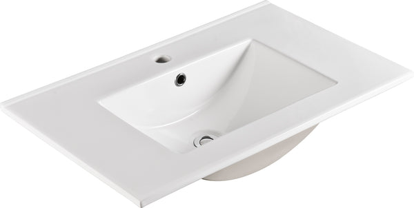 English Elm 30 30 Inch Bathroom Vanity Base with Double Doors, Engineered Wood Cabinet, Modern Minimalist Storage White W1972P164376