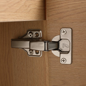 English Elm Levistar 30-Inch Oak Bathroom Vanity With Resin Sink - Modern Storage Cabinet For Small Spaces W1972P165043