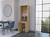 English Elm Bar Cabinet Tucson, Living Room, Light Oak