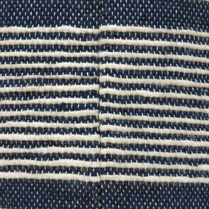 English Elm Diamond Large Handcrafted Faux Yarn Pouf – Durable Polystyrene-Filled Accent Seat, Neutral Tones Cozy Textured Design (27x22x27) Dark Blue B181P162865