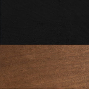 English Elm 24" Scandinavian Side Table in Black & Bourbon Finish, Poplar/Okume Craft, Drawer + Shelf, Ready B108131541