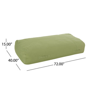 English Elm Kasper Waterproof 6'x3' Lounger Bean Bag, Green — Removable Washable Cover, High-Density Foam Comfort B181P162986