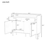 English Elm Wooden Storage Cabinet With Drawers, Steel Pipe Table Legs, Suitable For Hallway, Study, Living Room.