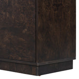 English Elm U-Style Wood Pattern Storage Cabinet With 3 Doors, Suitable For Hallway, Entryway and Living Rooms.