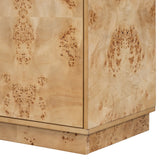 English Elm U-Style Wood Pattern Storage Cabinet With 3 Doors, Suitable For Hallway, Entryway and Living Rooms.