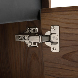 English Elm Levistar 36-Inch Brown Bathroom Vanity With Resin Sink – Stylish Storage & Easy Assembly Design W1972P165047