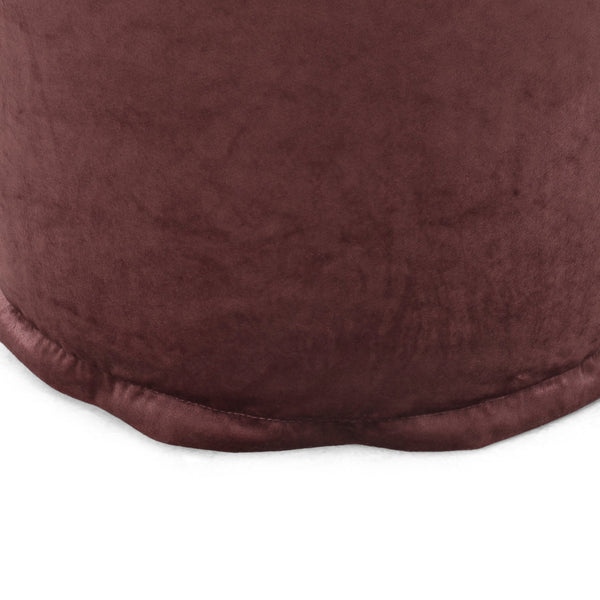 English Elm Shimon Velvet Cylinder Pouf Ottoman for Living Room or Bedroom — Plush Polystyrene Fill, 200 lb Capacity Pink B181P162896