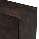 English Elm U-Style Wood Pattern Storage Cabinet With 3 Doors, Suitable For Hallway, Entryway and Living Rooms.