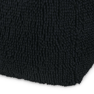 English Elm Spongy Microfiber Square Pouf with Plush Chenille Feel, 20" Cozy Seat, Polystyrene Fill, Durable Charcoal B181P162860