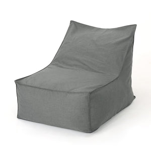 English Elm Ettie Water-Resistant 3ft Fabric Bean Bag Chair with Removable Washable Cover and Soft Foam Fill Gray B181P162987