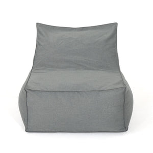 English Elm Ettie Water-Resistant 3ft Fabric Bean Bag Chair with Removable Washable Cover and Soft Foam Fill Gray B181P162987