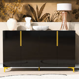 Hearth and Haven U_Style a Glossy Finish Light Luxury Storage Cabinet, Adjustable, Suitable For Living Room, Study, Hallway. WF321488AAB