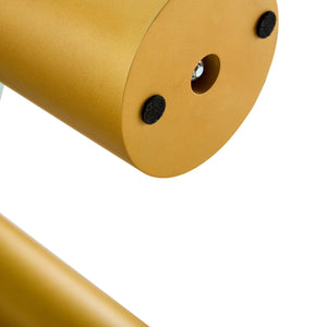 English Elm Round white dining table with faux marble top, gold MDF legs, seats 4, easy-clean, quick assembly W1151S00812