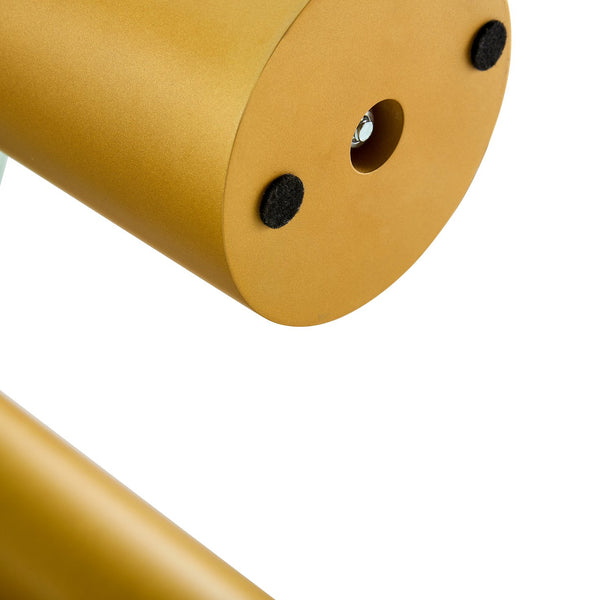 English Elm Round white dining table with faux marble top, gold MDF legs, seats 4, easy-clean, quick assembly W1151S00812