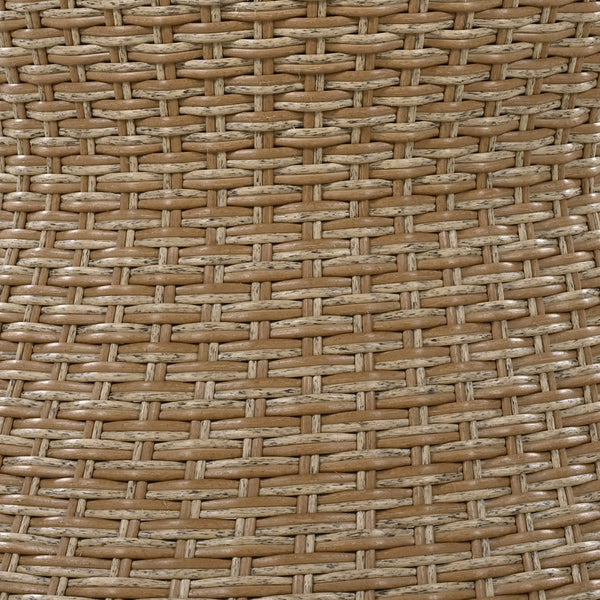 English Elm K&K 5-Piece Outdoor Rope Weave Patio Set with Pop-Up Cool Bar Table, Loveseat, Chairs & Ottomans Brown WF324995AAZ