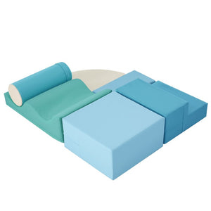 English Elm Soft Foam 6 Piece Modular Climbing Playset for Toddlers Indoor Active Play TX307728AAC
