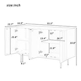 English Elm Modern Cabinet With 4 Doors, Suitable For Living Rooms, Entrance and Study Rooms.