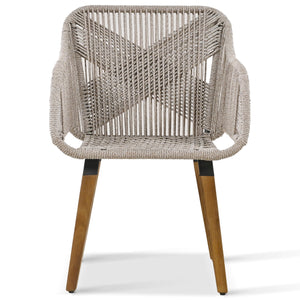 English Elm K&K 5-Piece Outdoor Rope Weave Patio Set with Pop-Up Cool Bar Table, Loveseat, Chairs & Ottomans Brown WF324995AAZ