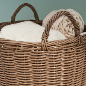 English Elm Joseph Round Cone Woven Resin Wicker Basket - 16" - Stylish Storage For Towels, Toys & More! B093P169700