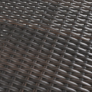 English Elm K&K 5-Piece Outdoor Rope Weave Patio Set with Pop-Up Cool Bar Table, Loveseat, Chairs & Ottomans Beige+Black WF324995AAW