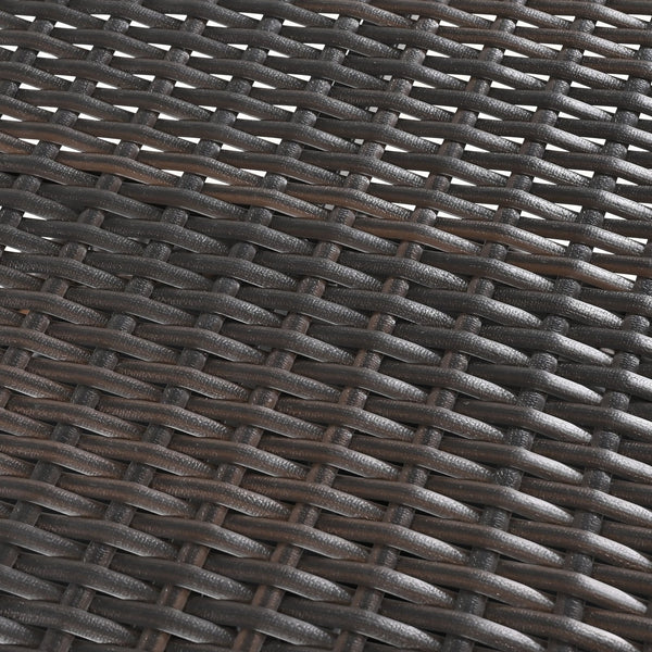 English Elm K&K 5-Piece Outdoor Rope Weave Patio Set with Pop-Up Cool Bar Table, Loveseat, Chairs & Ottomans Beige+Black WF324995AAW