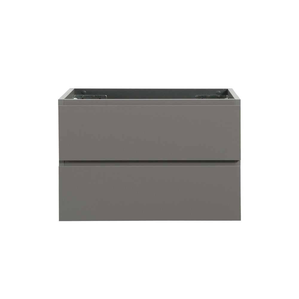 English Elm Alice-30W-102,Wall modern gray wall-mounted vanity WITHOUT BASIN — 20% more storage, dual soft-close drawers W1865110045
