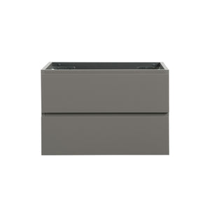 English Elm Alice-30W-102,Wall modern gray wall-mounted vanity WITHOUT BASIN — 20% more storage, dual soft-close drawers W1865110045
