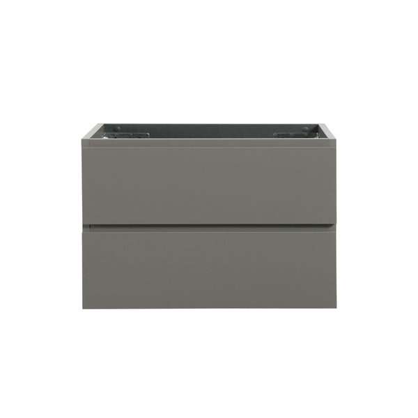 English Elm Alice-30W-102,Wall modern gray wall-mounted vanity WITHOUT BASIN — 20% more storage, dual soft-close drawers W1865110045