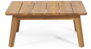 English Elm Crowne Five Piece Outdoor Chat Set Acacia Wood Woven Rattan Resort Patio Lounge 73149.00-74129-30-31