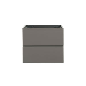English Elm Alice-24W-102,Wall modern gray wall-mount vanity WITHOUT basin — 20% more storage, double soft-close drawers W1865P327877