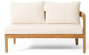 English Elm Brooklyn Acacia Hardwood Outdoor Sofa Set with Slat Design and Weather Resistant Cushions 73146.00_73147.00_74101.00BGE