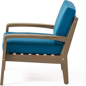 English Elm [set of 4] Grenada Solid Acacia Outdoor Club Chairs Slat Panel Patio Lounge Seating 57977.00FGRYMP4