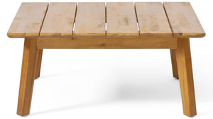English Elm Brooklyn Acacia Hardwood Outdoor Sofa Set with Slat Design and Weather Resistant Cushions 73146.00_73147.00_74101.00BGE