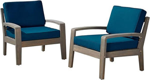 English Elm [set of 4] Grenada Solid Acacia Outdoor Club Chairs Slat Panel Patio Lounge Seating 57977.00FGRYCUSH-DTSKIN