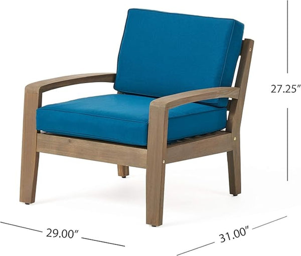 English Elm [set of 4] Grenada Solid Acacia Outdoor Club Chairs Slat Panel Patio Lounge Seating 57977.00FGRYMP4CUSH-DTSKIN4