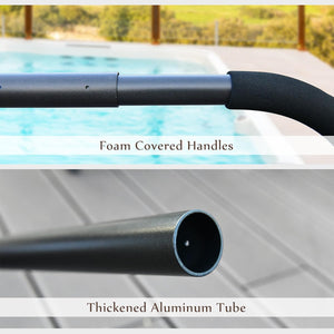 English Elm Hot Tub Cover Lift Aluminum Spa Cover Lifter with Adjustable Length Reinforced Brackets, Easy Install, Black W1859P170127