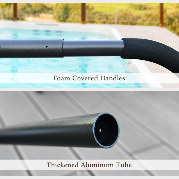 English Elm Hot Tub Cover Lift Aluminum Spa Cover Lifter with Adjustable Length Reinforced Brackets, Easy Install, Black W1859P170127