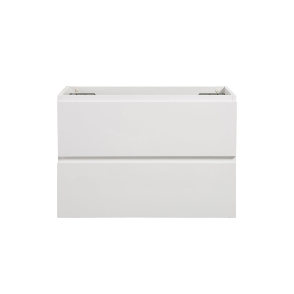 English Elm Alice-30W-201, Alice-30W-201: Modern Wall-Mount Bathroom Cabinet In White With Two Soft-Close Drawers, Pre-Assembled W1865107114