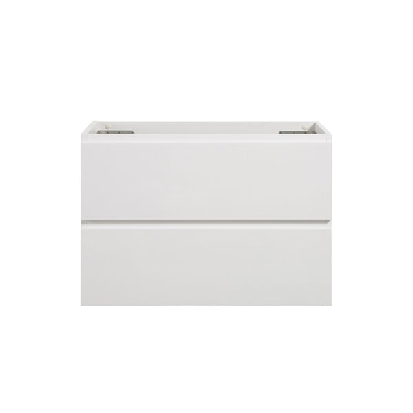 English Elm Alice-30w-201, Wall Mount Vanity Cabinet Two Drawer Matte White Soft Close Modern Bath W1865P390668