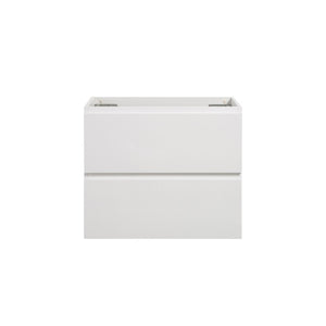 English Elm Alice-24w-201,wall Mount Floating Vanity Two Drawer Handleless White Bath Cabinet W1865107107
