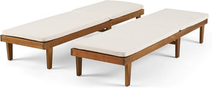 English Elm Nadine Outdoor Chaise Lounge Cushion Water Resistant Full Body Patio Coverage 63493.00WTC2-CUSH-CRM