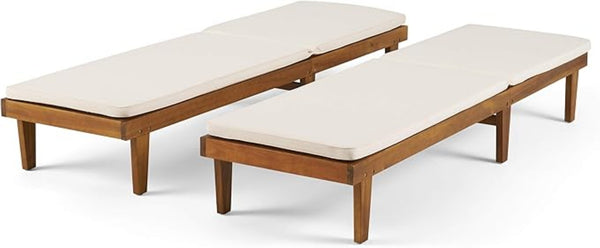 English Elm Nadine Outdoor Chaise Lounge Cushion Water Resistant Full Body Patio Coverage 63493.00WTC2-CUSH-CRM