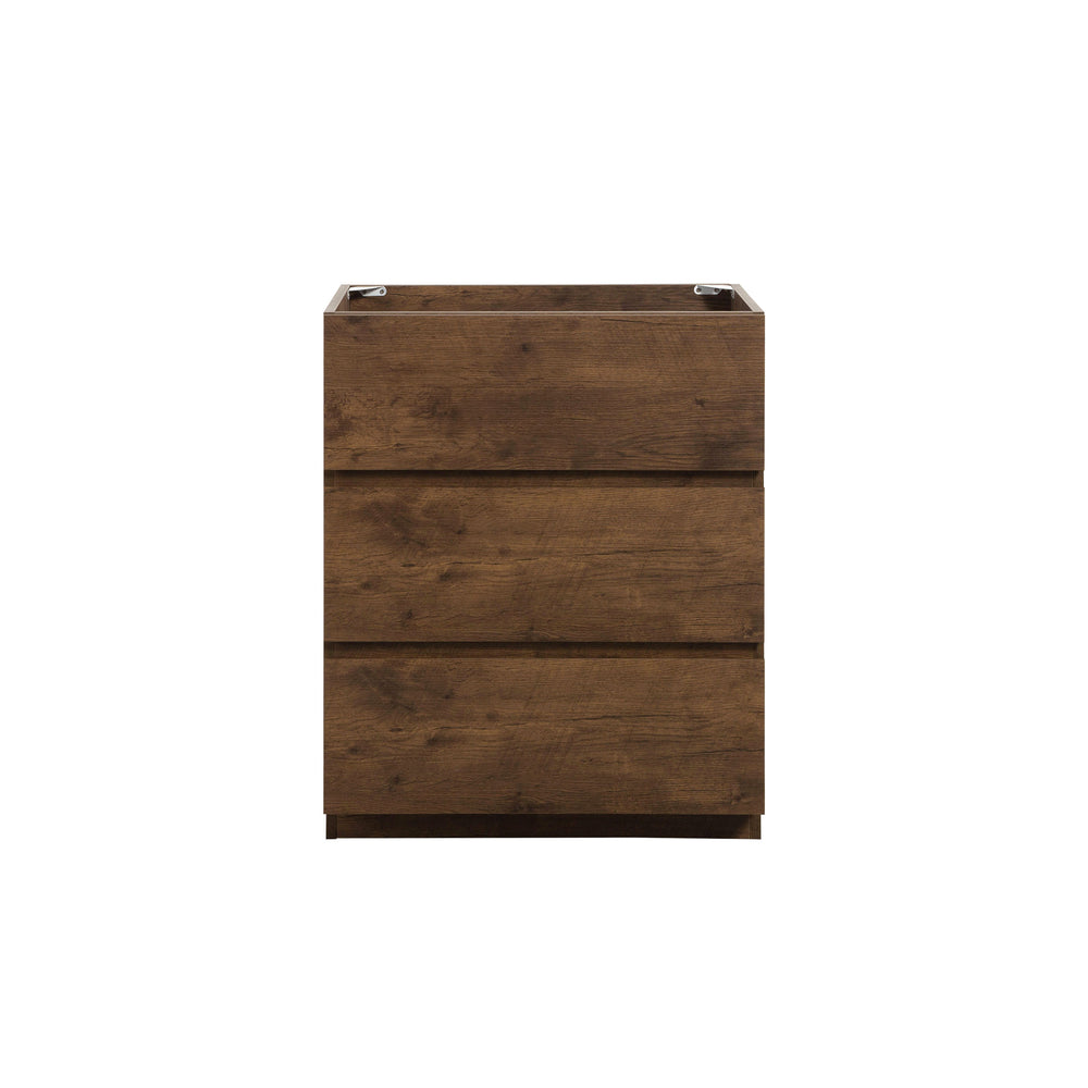 English Elm Alice-24F-105,Floor Cabinet In Walnut Finish – Pre-Assembled With 3 Drawers For Modern Storage Solutions W1865107126