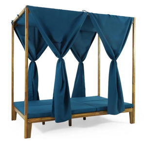 English Elm Kenzie Daybed Cushion and Curtain Set for Bedroom Nook Sunroom Lounge Retreat 71046.00WTC-CUSH-BLU