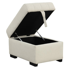 English Elm 82.6" Jacquard Sleeper Sectional with Usb Charging Ottoman Storage Modern Studio SG001440AAA