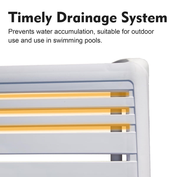 English Elm Outdoor Chaise Lounge - Adjustable Recliner With Side Table For Poolside, Beach & Lawn Relaxation W1859P170164-GIGA